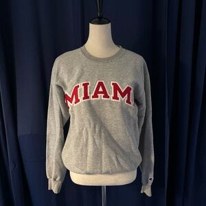 Miami embroidered patch work champion sweatshirt
Size: small 
Brand: champion